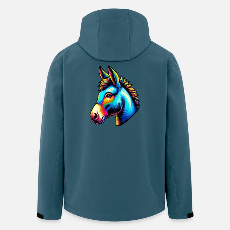 Esel Esel Schnuller Maultier - Recycelte Männer Softshell-Jacke von Stanley/Stella - Dunkles Petrol