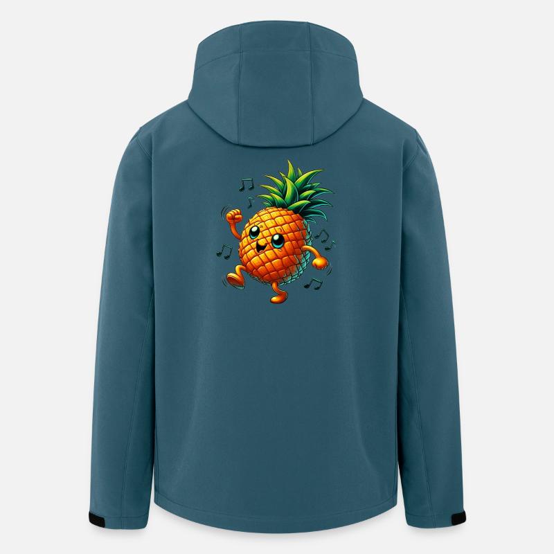 Ananas-Tänze-Musik - Recycelte Männer Softshell-Jacke von Stanley/Stella - Dunkles Petrol