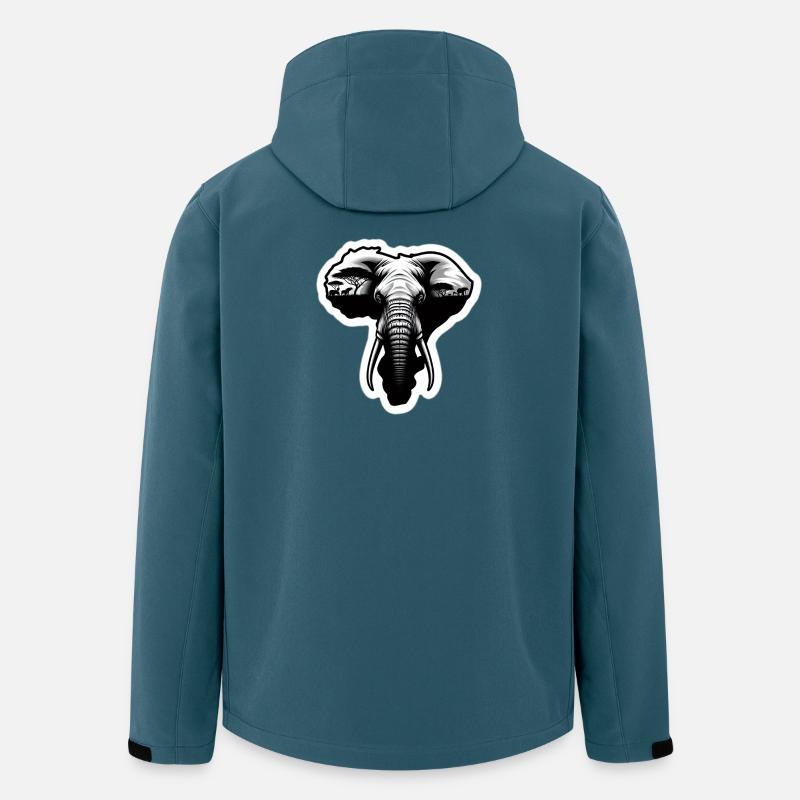 Majestic African Elephant - Men’s Recycled Softshell Jacket by Stanley/Stella - stargazer