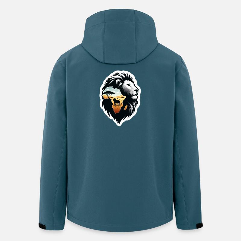Afrika Löwenstark - Recycelte Männer Softshell-Jacke von Stanley/Stella - Dunkles Petrol