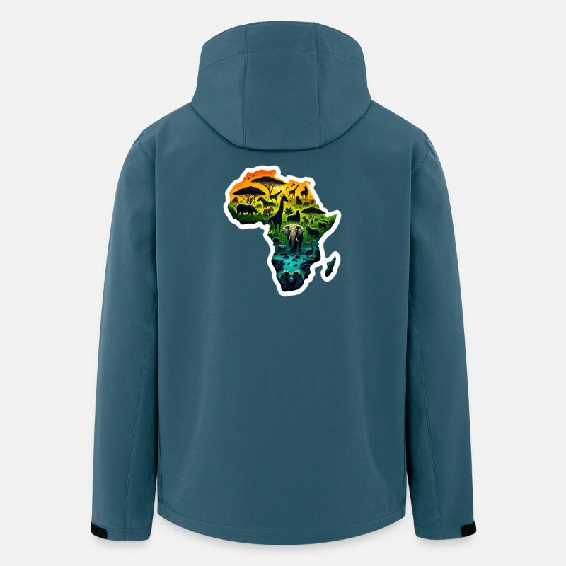 Safari Abenteuer - Recycelte Männer Softshell-Jacke von Stanley/Stella - Dunkles Petrol