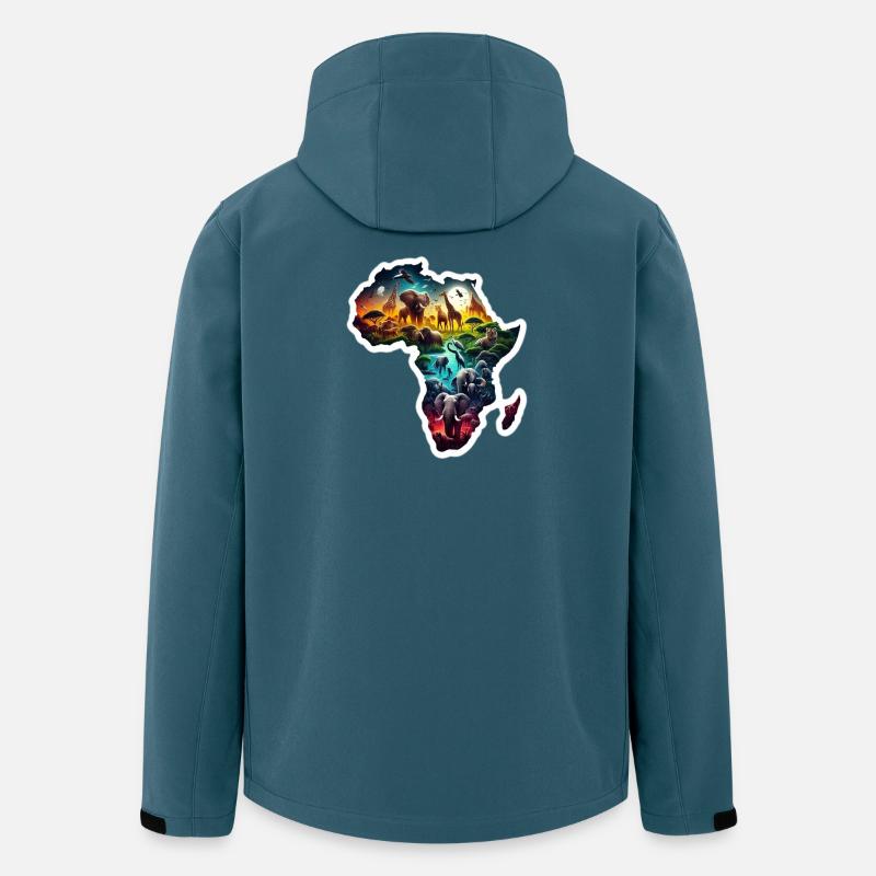 Africa's Wildlife - Men’s Recycled Softshell Jacket by Stanley/Stella - stargazer