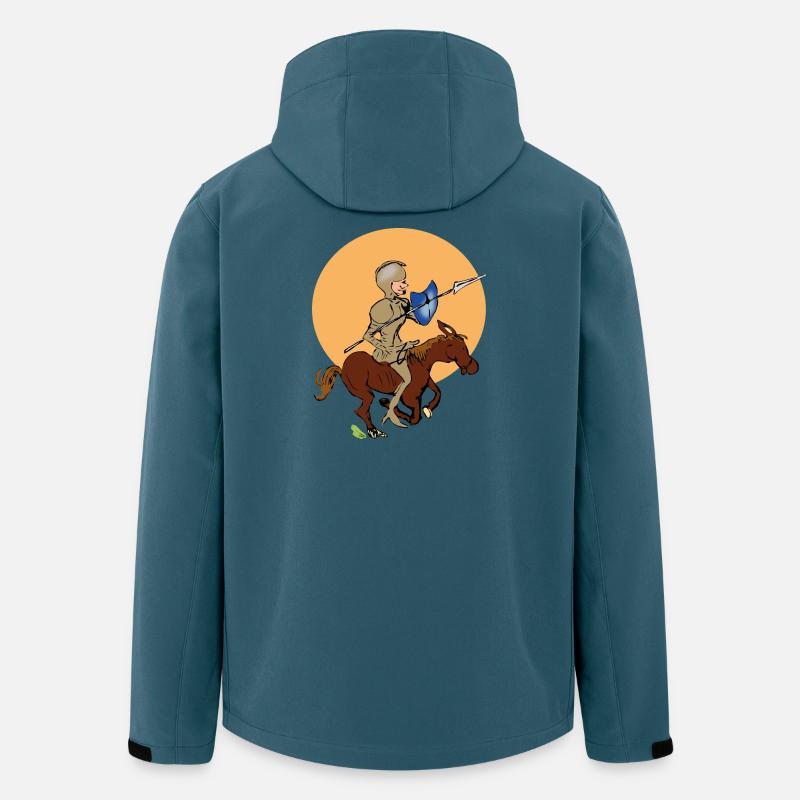 Ritter auf Pferd - Recycelte Männer Softshell-Jacke von Stanley/Stella - Dunkles Petrol