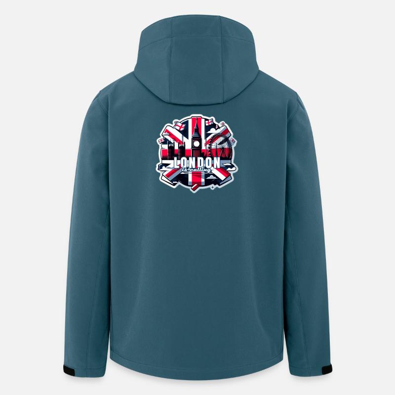 London is calling - Recycelte Männer Softshell-Jacke von Stanley/Stella - Dunkles Petrol