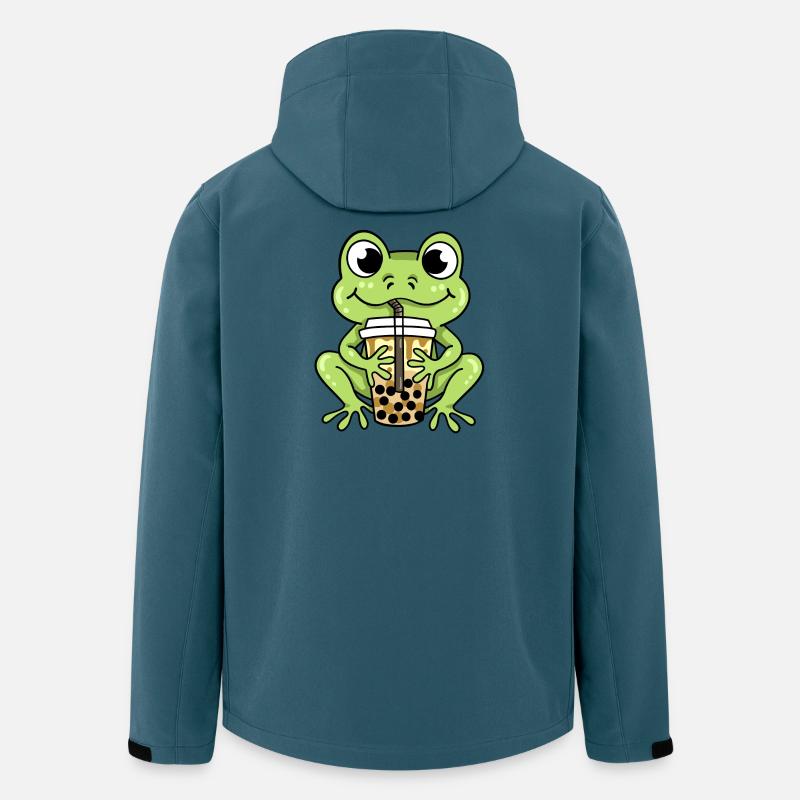 Frosch Bubble Tea - Recycelte Männer Softshell-Jacke von Stanley/Stella - Dunkles Petrol