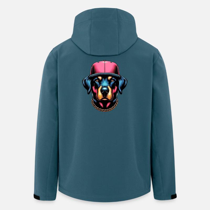 Hund - Recycelte Männer Softshell-Jacke von Stanley/Stella - Dunkles Petrol