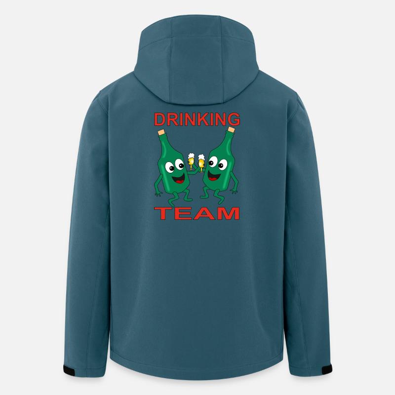 Verschmitzte Bierflaschen Trinkteam - Recycelte Männer Softshell-Jacke von Stanley/Stella - Dunkles Petrol