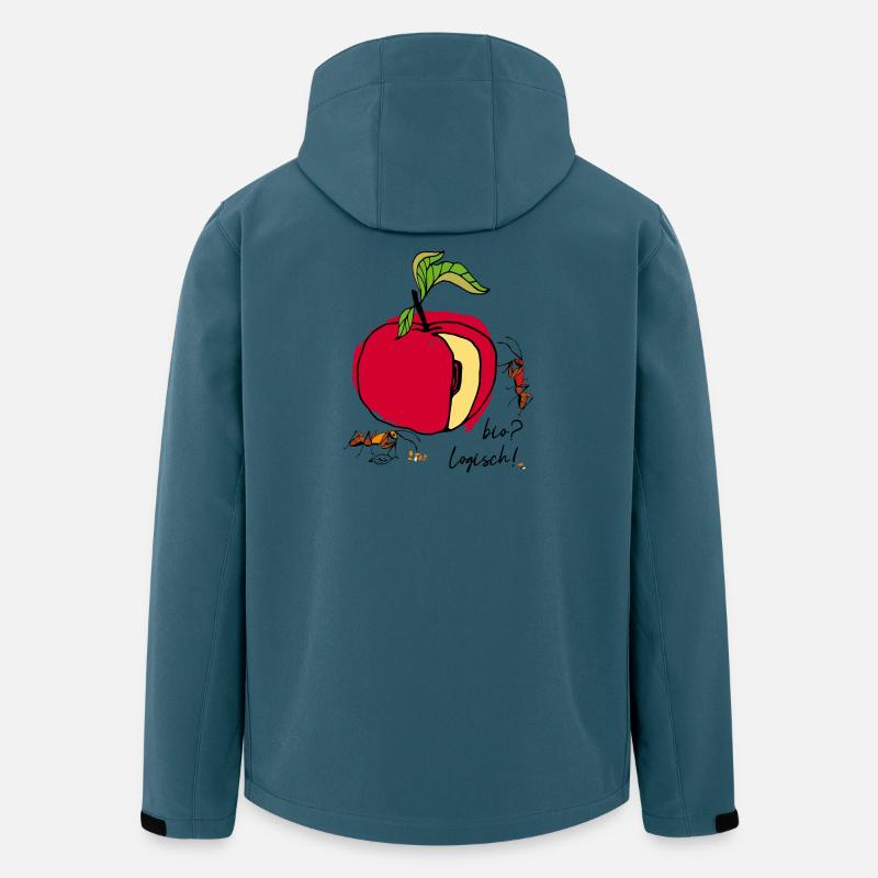 Bio, Apfel mit Ameisen - Recycelte Männer Softshell-Jacke von Stanley/Stella - Dunkles Petrol