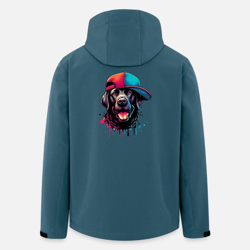 Hund - Recycelte Männer Softshell-Jacke von Stanley/Stella - Dunkles Petrol