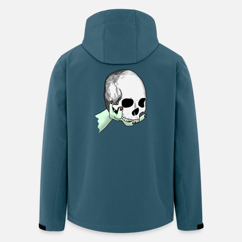 Totenkopf wird dargeboten - Recycelte Männer Softshell-Jacke von Stanley/Stella - Dunkles Petrol