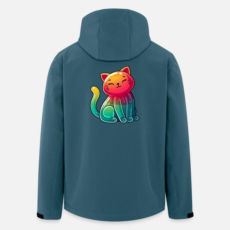 Katze - Recycelte Männer Softshell-Jacke von Stanley/Stella - Dunkles Petrol