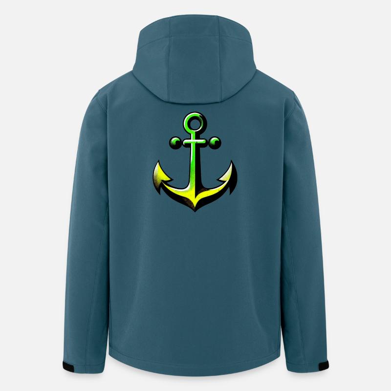 Ein Anker - Recycelte Männer Softshell-Jacke von Stanley/Stella - Dunkles Petrol