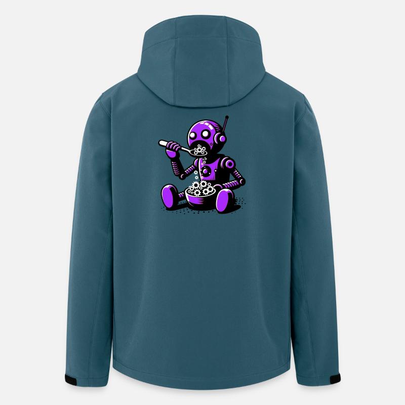 Marsianischer außerirdischer Alien-Roboter - Recycelte Männer Softshell-Jacke von Stanley/Stella - Dunkles Petrol