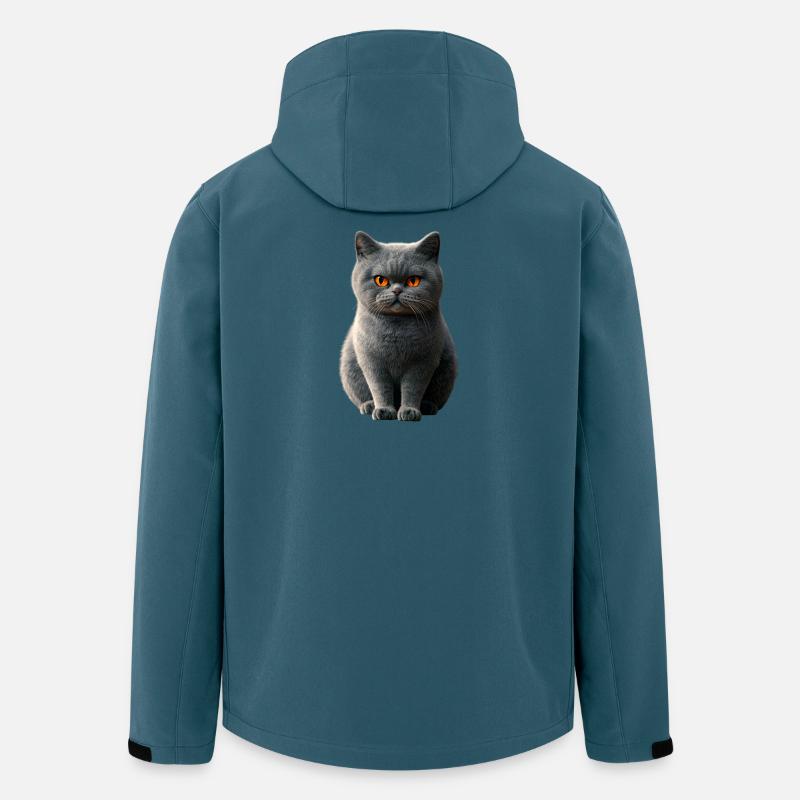 Britisk korthåret kat BKH Kat Mor Søde katte - Stanley/Stella herre softshelljakke i genanvendt polyester - mørk petrol