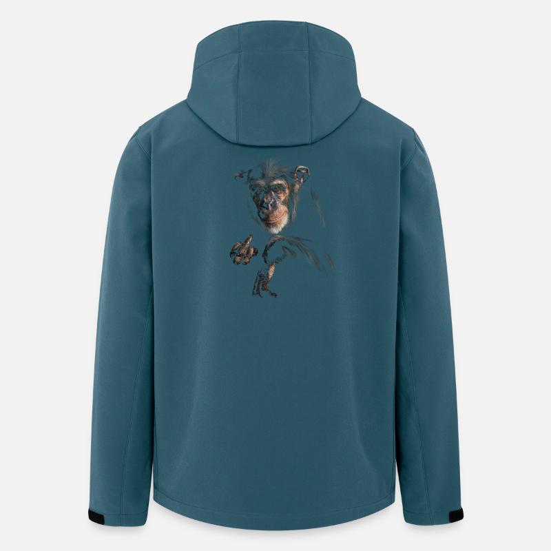 Schimpanse - Recycelte Männer Softshell-Jacke von Stanley/Stella - Dunkles Petrol