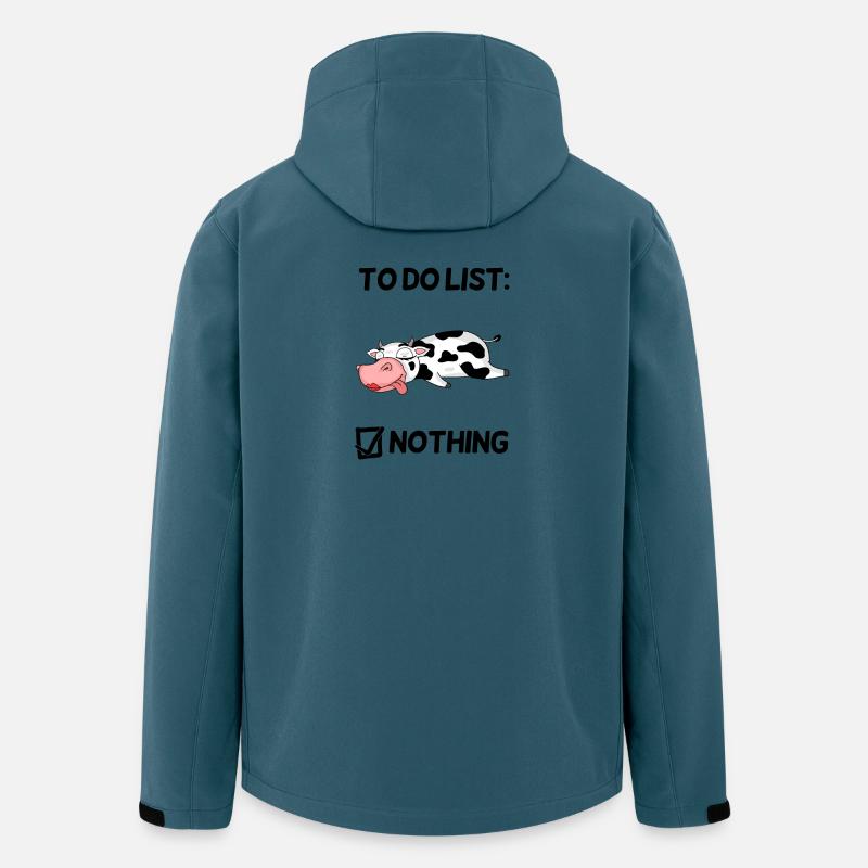 Lustiger Spruch Kuh Motiv - Recycelte Männer Softshell-Jacke von Stanley/Stella - Dunkles Petrol