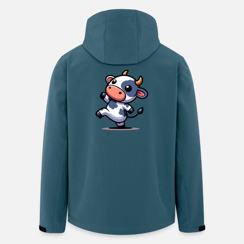 Kuh - Recycelte Männer Softshell-Jacke von Stanley/Stella - Dunkles Petrol