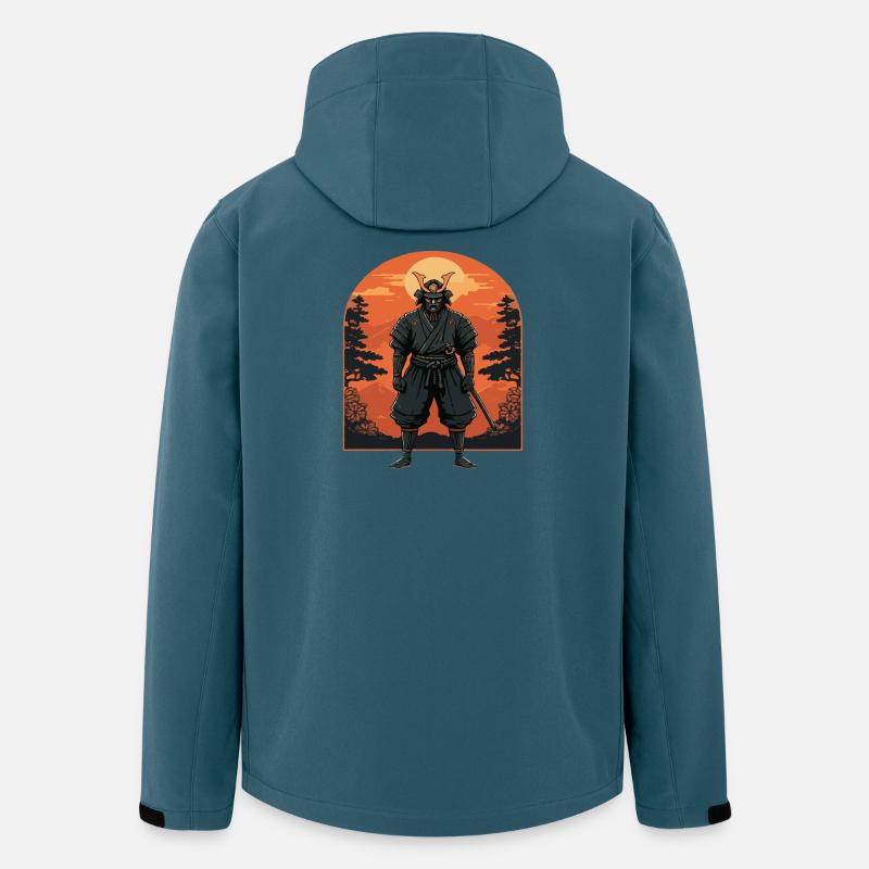 Krieger im Sonnenuntergang - Recycelte Männer Softshell-Jacke von Stanley/Stella - Dunkles Petrol