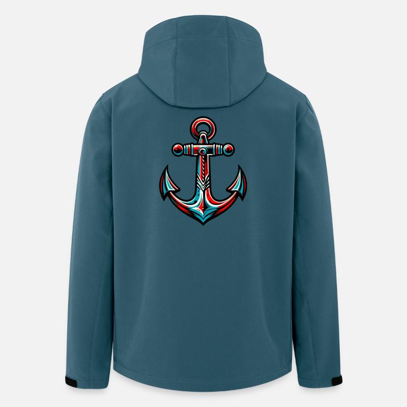 Ein Anker - Recycelte Männer Softshell-Jacke von Stanley/Stella - Dunkles Petrol