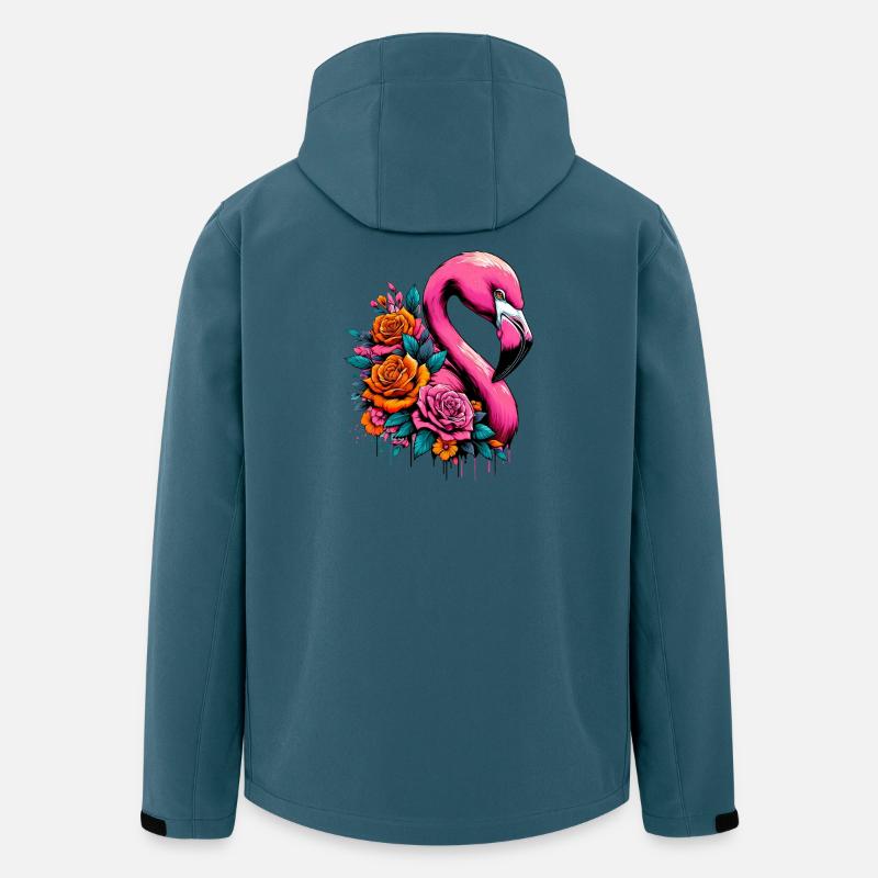 Flamingo - Recycelte Männer Softshell-Jacke von Stanley/Stella - Dunkles Petrol