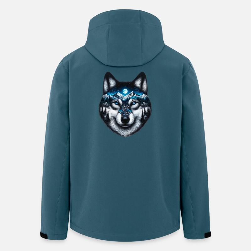 Wolf - Recycelte Männer Softshell-Jacke von Stanley/Stella - Dunkles Petrol