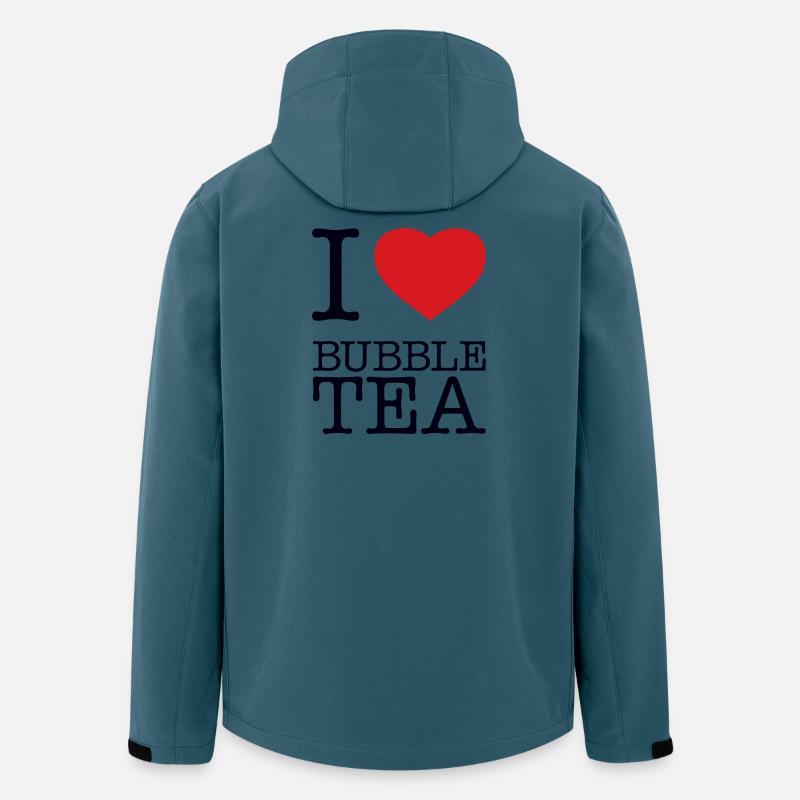 I LOVE BUBBLE TEA - Recycelte Männer Softshell-Jacke von Stanley/Stella - Dunkles Petrol