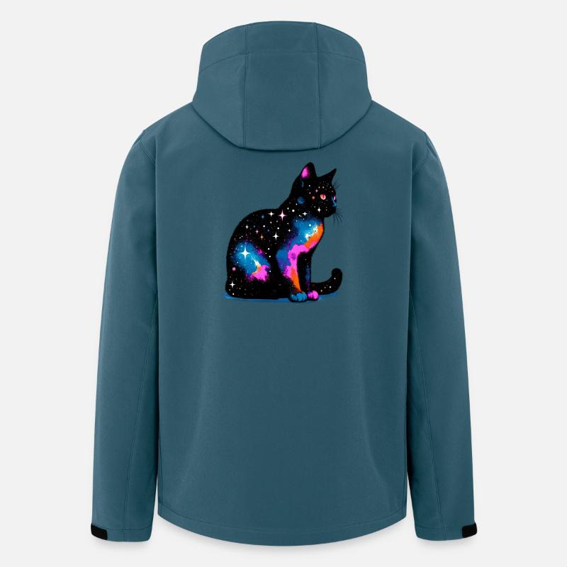 Katze - Recycelte Männer Softshell-Jacke von Stanley/Stella - Dunkles Petrol