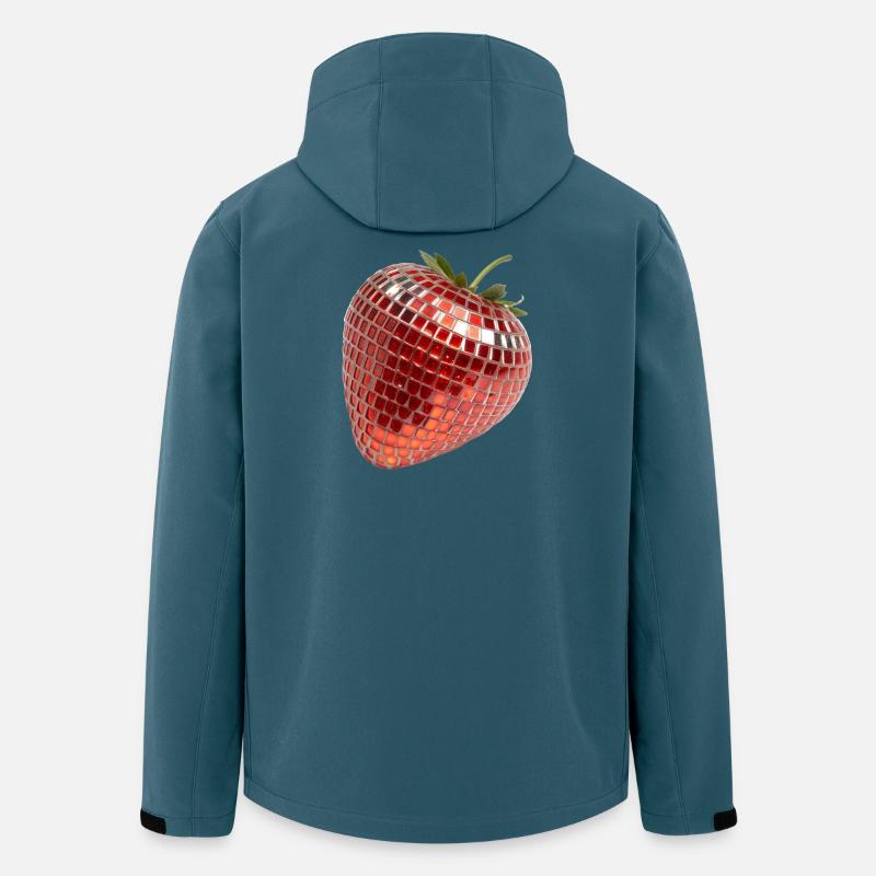 Disco Party Früchte, Erdbeere - Recycelte Männer Softshell-Jacke von Stanley/Stella - Dunkles Petrol