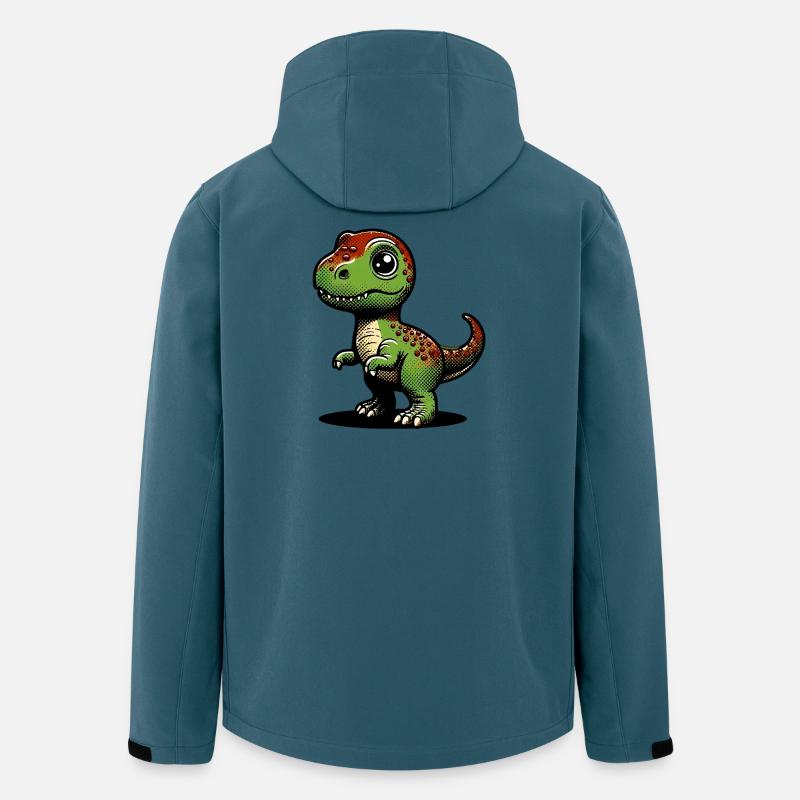 Dinosaurier - Recycelte Männer Softshell-Jacke von Stanley/Stella - Dunkles Petrol