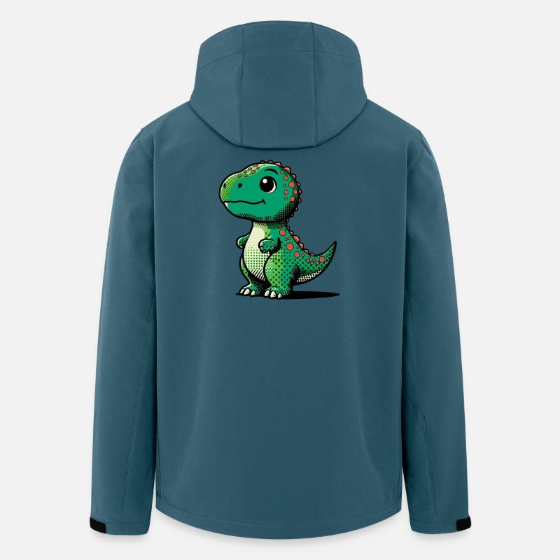 Dinosaurier - Recycelte Männer Softshell-Jacke von Stanley/Stella - Dunkles Petrol