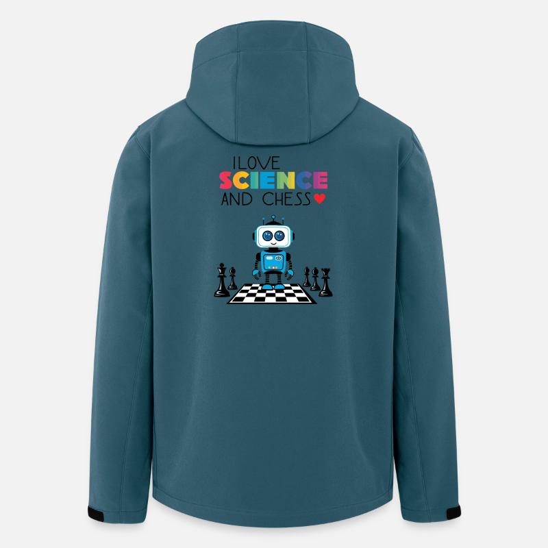 Science et échecs - Veste softshell homme en polyester recyclé Stanley/Stella - bleu pétrole foncé