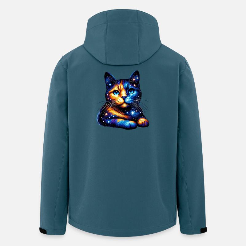 Chat - Veste softshell homme en polyester recyclé Stanley/Stella - bleu pétrole foncé