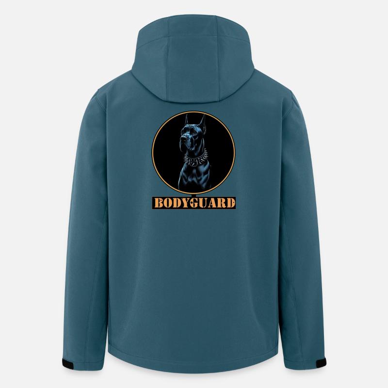  Deutsche Dogge mit Stachelkette - Recycelte Männer Softshell-Jacke von Stanley/Stella - Dunkles Petrol