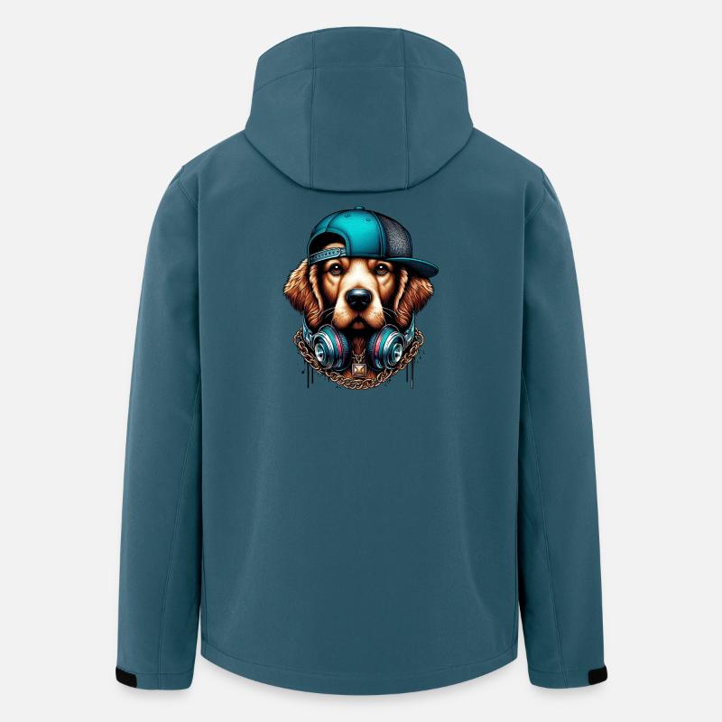 Hund - Recycelte Männer Softshell-Jacke von Stanley/Stella - Dunkles Petrol