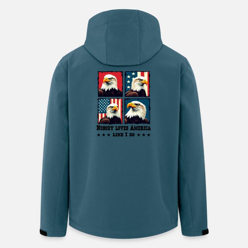 Weißkopfseeadler - Recycelte Männer Softshell-Jacke von Stanley/Stella - Dunkles Petrol
