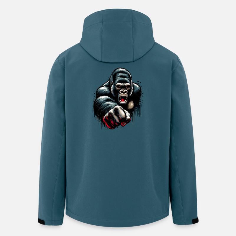 Gorilla - Recycelte Männer Softshell-Jacke von Stanley/Stella - Dunkles Petrol