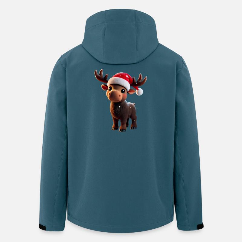 Elch - Moose - Weihnachten - Recycelte Männer Softshell-Jacke von Stanley/Stella - Dunkles Petrol