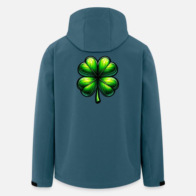 Vierblättriges Kleeblatt - Recycelte Männer Softshell-Jacke von Stanley/Stella - Dunkles Petrol
