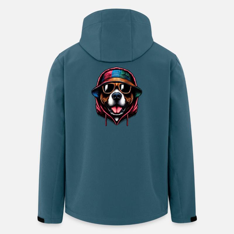 Hund - Recycelte Männer Softshell-Jacke von Stanley/Stella - Dunkles Petrol
