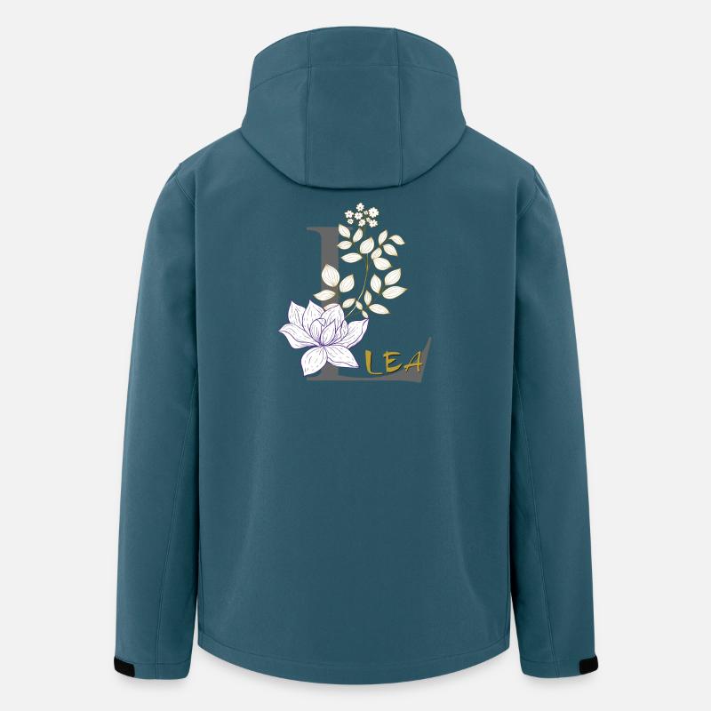Lettre L Initiale Lea - Veste softshell homme en polyester recyclé Stanley/Stella - bleu pétrole foncé