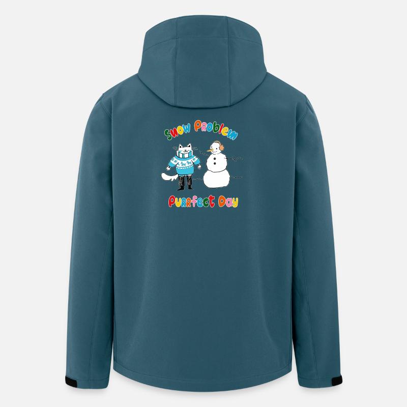 Schneeproblem Purrfect Tag - Recycelte Männer Softshell-Jacke von Stanley/Stella - Dunkles Petrol