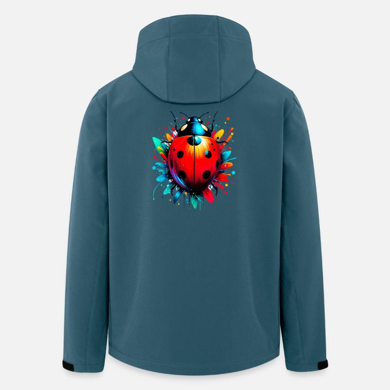 Marienkäfer - Recycelte Männer Softshell-Jacke von Stanley/Stella - Dunkles Petrol