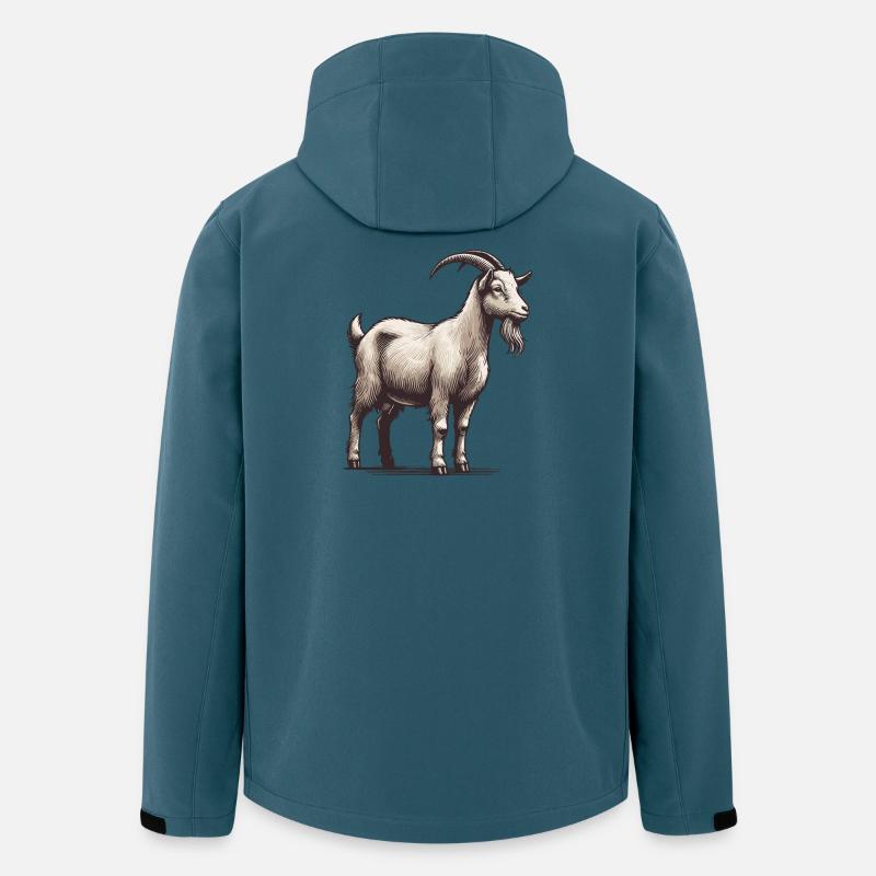 Chèvre - Veste softshell homme en polyester recyclé Stanley/Stella - bleu pétrole foncé
