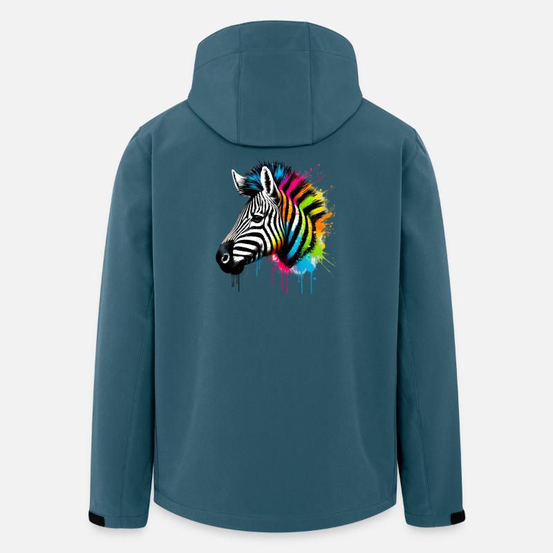 Zebra - Recycelte Männer Softshell-Jacke von Stanley/Stella - Dunkles Petrol