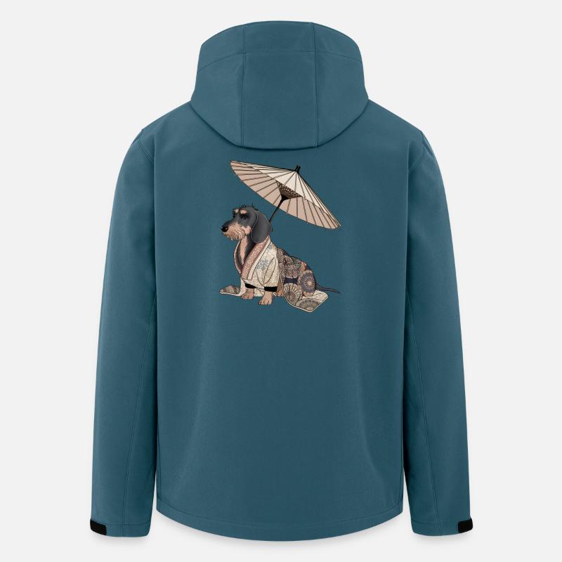 Wire-haired dachshund Dachshund Japanese styles. Dachshund - Men’s Recycled Softshell Jacket by Stanley/Stella - stargazer