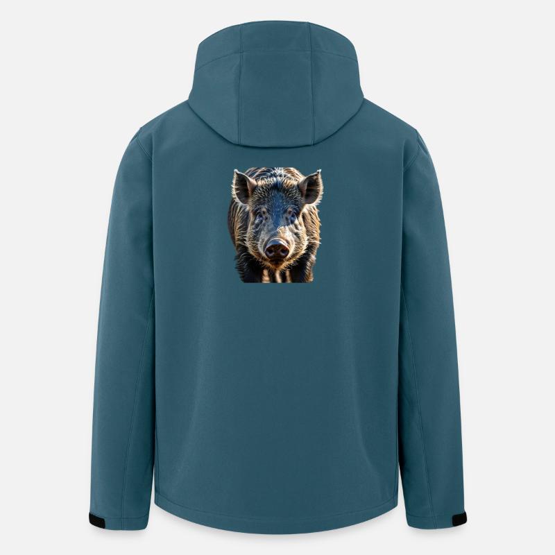 Wildschwein - Recycelte Männer Softshell-Jacke von Stanley/Stella - Dunkles Petrol