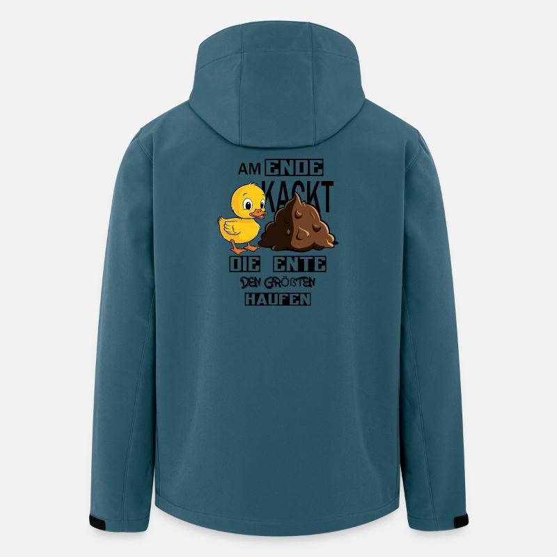 Ente kackt ! - Recycelte Männer Softshell-Jacke von Stanley/Stella - Dunkles Petrol