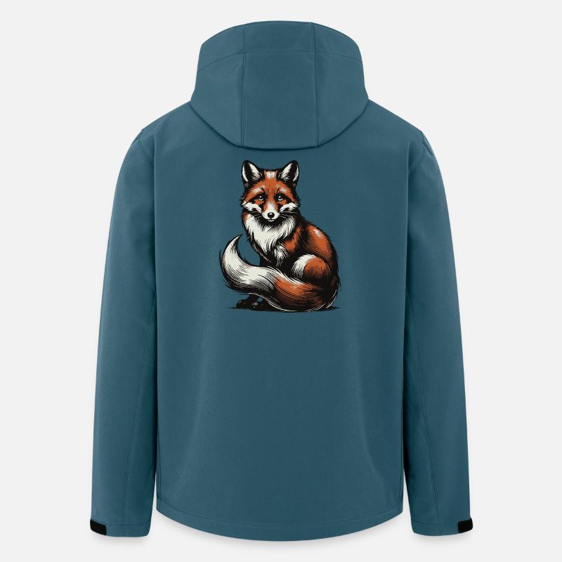 Fuchs - Recycelte Männer Softshell-Jacke von Stanley/Stella - Dunkles Petrol