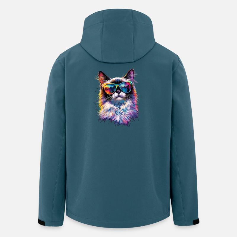 Ragdoll Katze Ragdollkatze Cat Süße Ragdoll Katzen - Recycelte Männer Softshell-Jacke von Stanley/Stella - Dunkles Petrol