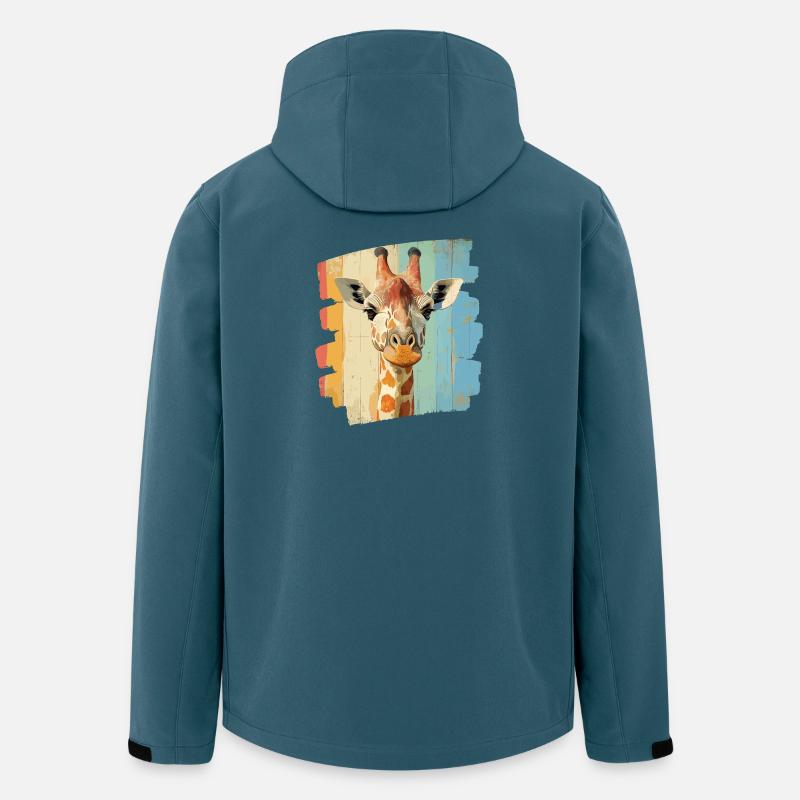 Giraffe - Recycelte Männer Softshell-Jacke von Stanley/Stella - Dunkles Petrol